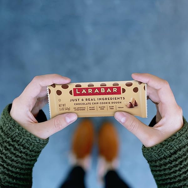 LARABAR CHOCOLATE CHIP COOKIE DOUGH, FRUIT AND NUT BARS, GLUTEN FREE AND VEGAN, 19.2 OZ, 12 CT