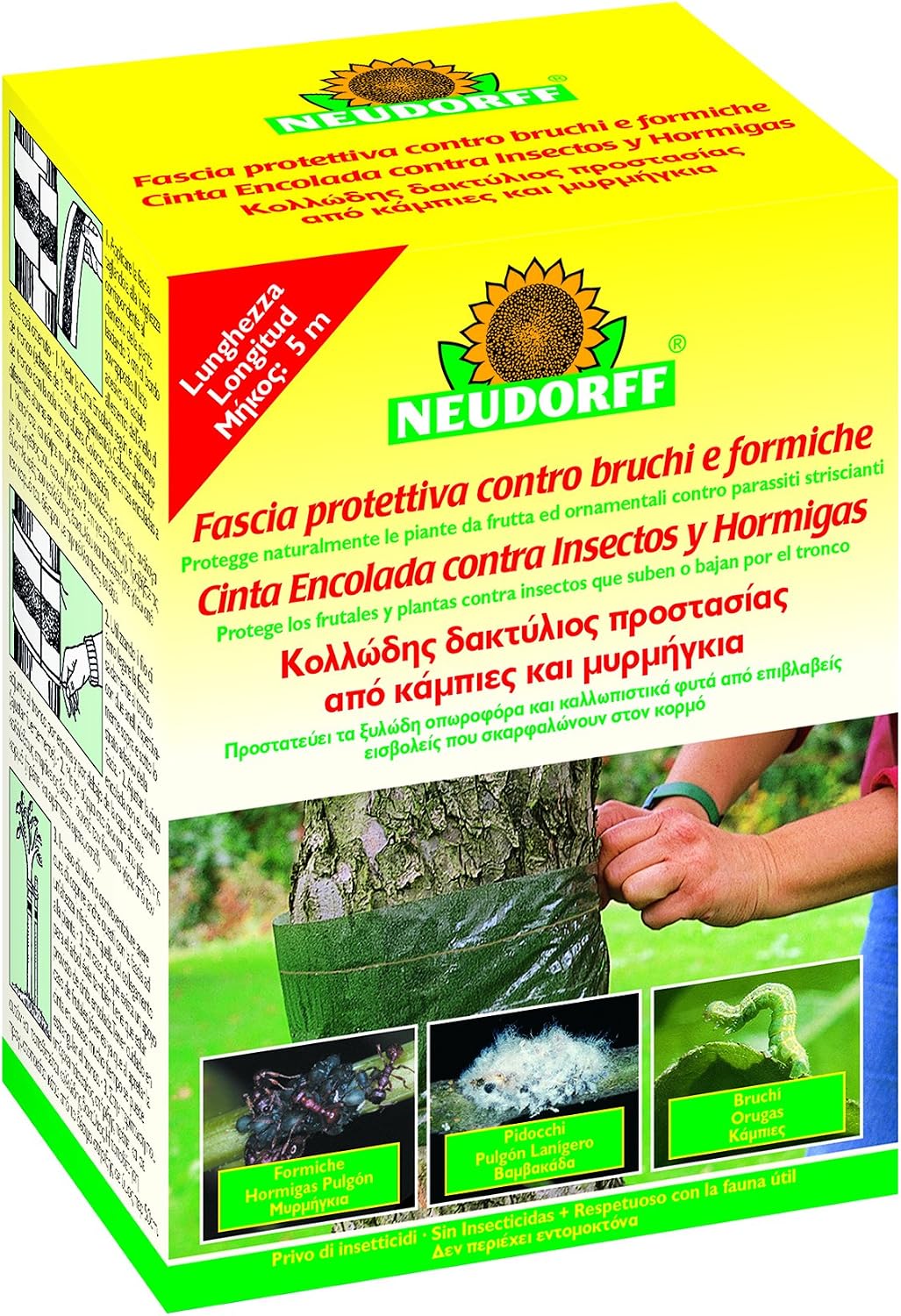 Neudorff 83282 Cinta encolada contra Insectos, Amarillo ...