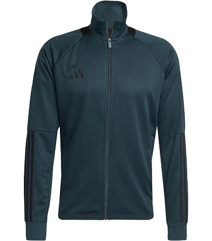 adidas Men's Stadium 3-Stripes Waxed Woven Bomber, Black/Off White