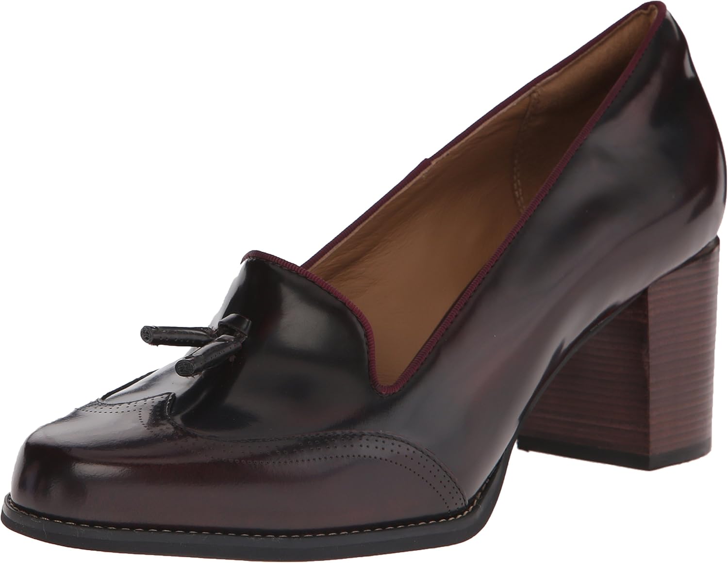 Clarks Women's Tarah Rosie Dress Pump, Burgundy Leather, 7.5 M US