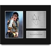 HWC Trading USL Michael Jackson Gifts Printed Signed Autograph Picture for Music Memorabilia Fans - US Letter Size