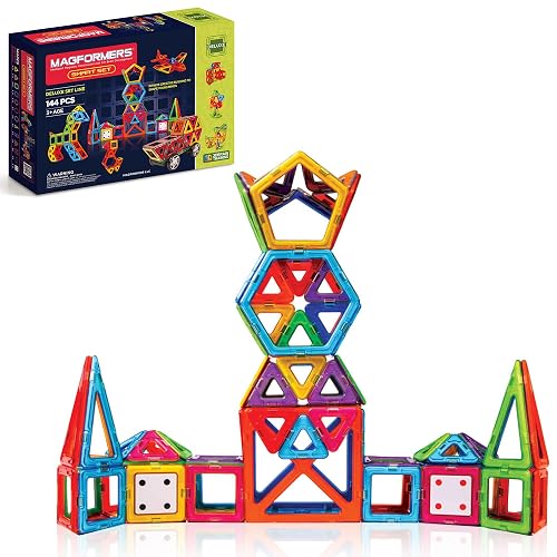 Magformers 26-teiliges Magnetspielzeug-Set – Bunte Quadrate & Dreiecke Mit Drehmagneten, STEM-fördernd, Für Schule & Zuhause