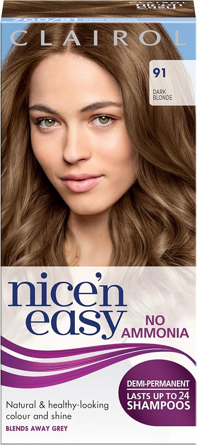 Clairol Nice'n Easy No Ammonia 91 Dark Blonde Semi-Permanent Hair Dye