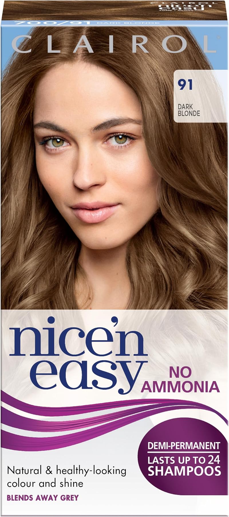 Clairol Nice'n Easy No Ammonia 91 Dark Blonde Semi-Permanent Hair Dye
