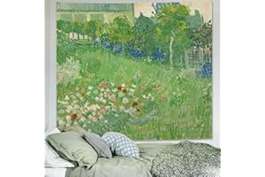 Avinyl Van Gogh Artwork Tapestry Spring Garden Wall Art Tapestry for Bedroom Aesthetic Abstract Oil Painting Vintage Wall Hanging for Living Room Dorm Decor 51in x 60in