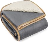 LE SURE Waterproof Dog Blanket 100x80cm Fleece Plush Reversible Grey view 8