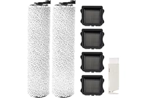 YGY Replacement Brush Roller and HEPA Filter Compatible with iFloor 3&iFloor One S3 Cordless Wet Dry Vacuum Cleaner (2 Brush Roller+4 Filters+1 Cleaning Brush)