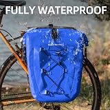 ROCKBROS 25L-32L Waterproof Bike Pannier Bag Rear Rack Bag Blue view 2