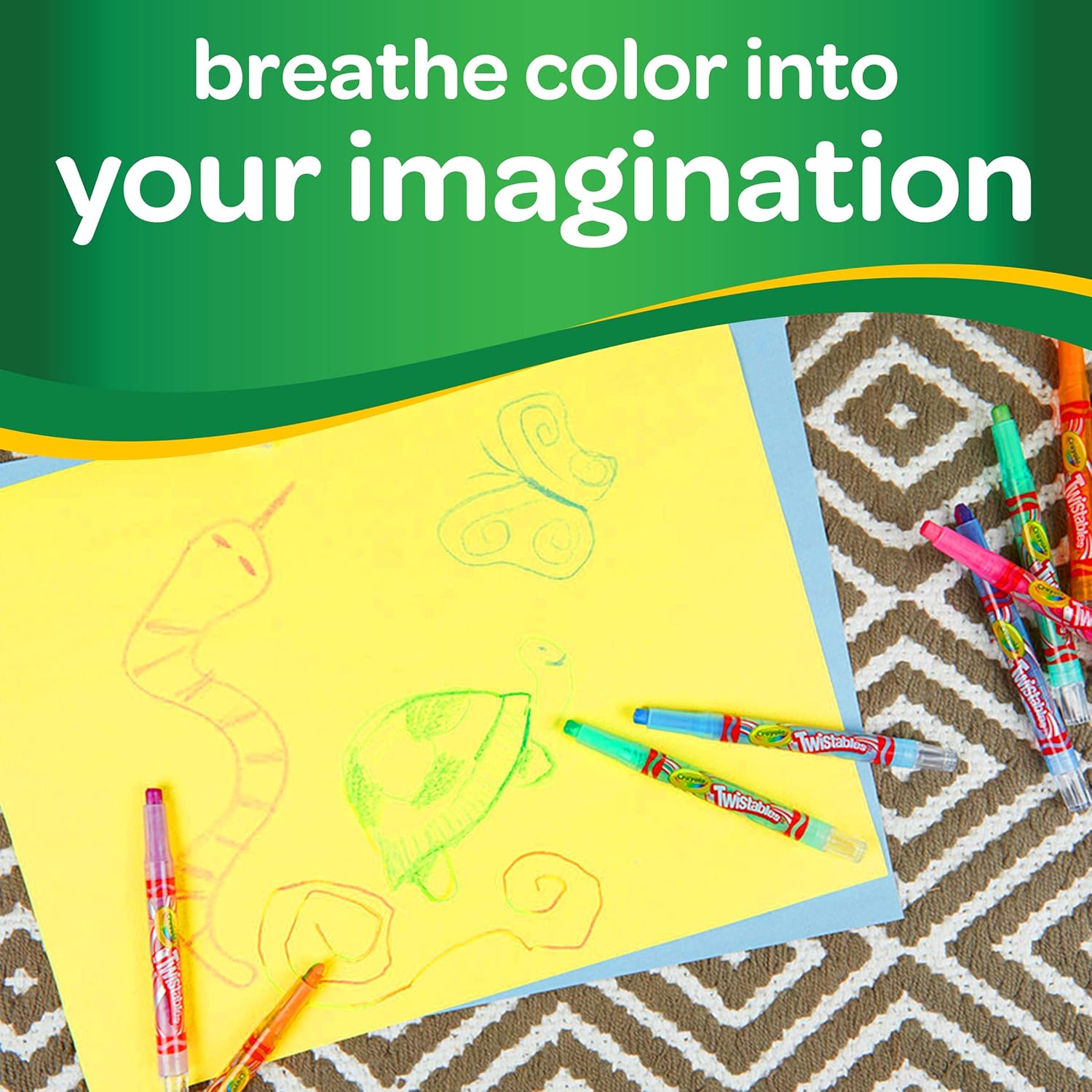 Crayola Twistables Crayons Coloring Set, Kids Stocking Stuffers, 50 Count: Toys & Games