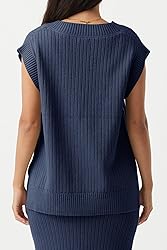 Saodimallsu Womens V Neck Sweater Vest Oversized