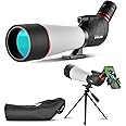 ESSLNB 20-60x80 Spotting Scopes, 45 Degree Angled BAK4 High Definition Waterproof Spotter Scope with Tripod, Carrying Bag and Phone Adapter for Bird Watching Wildlife Scenery Target Shooting Hunting