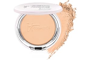 IT Cosmetics Celebration Foundation Illumination - Full-Coverage, Anti-Aging Powder Foundation - Blurs Pores, Wrinkles & Imperfections - 0.3 oz