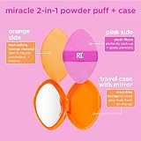 REAL Miracle 2-in-1 Powder Puff + Travel Case Dual-Sided view 3