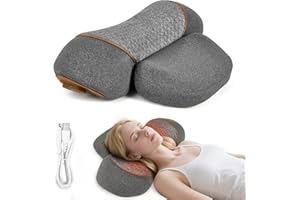 KITCADA Neck Pillow - 3-in-1 Wireless Neck Pillow with Battery, Travel Neck Massage Pillow for Shoulder Pain Relief, Deep Tissue Pain Relief with Heat and Stretching, Neck Hump Corrector for Women