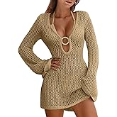 ANRABESS Women Beach Crochet Cover Ups Summer Knit Swimwear Mesh Bathing Suit Hollow Out Dress 2026 Vacation Swimsuit