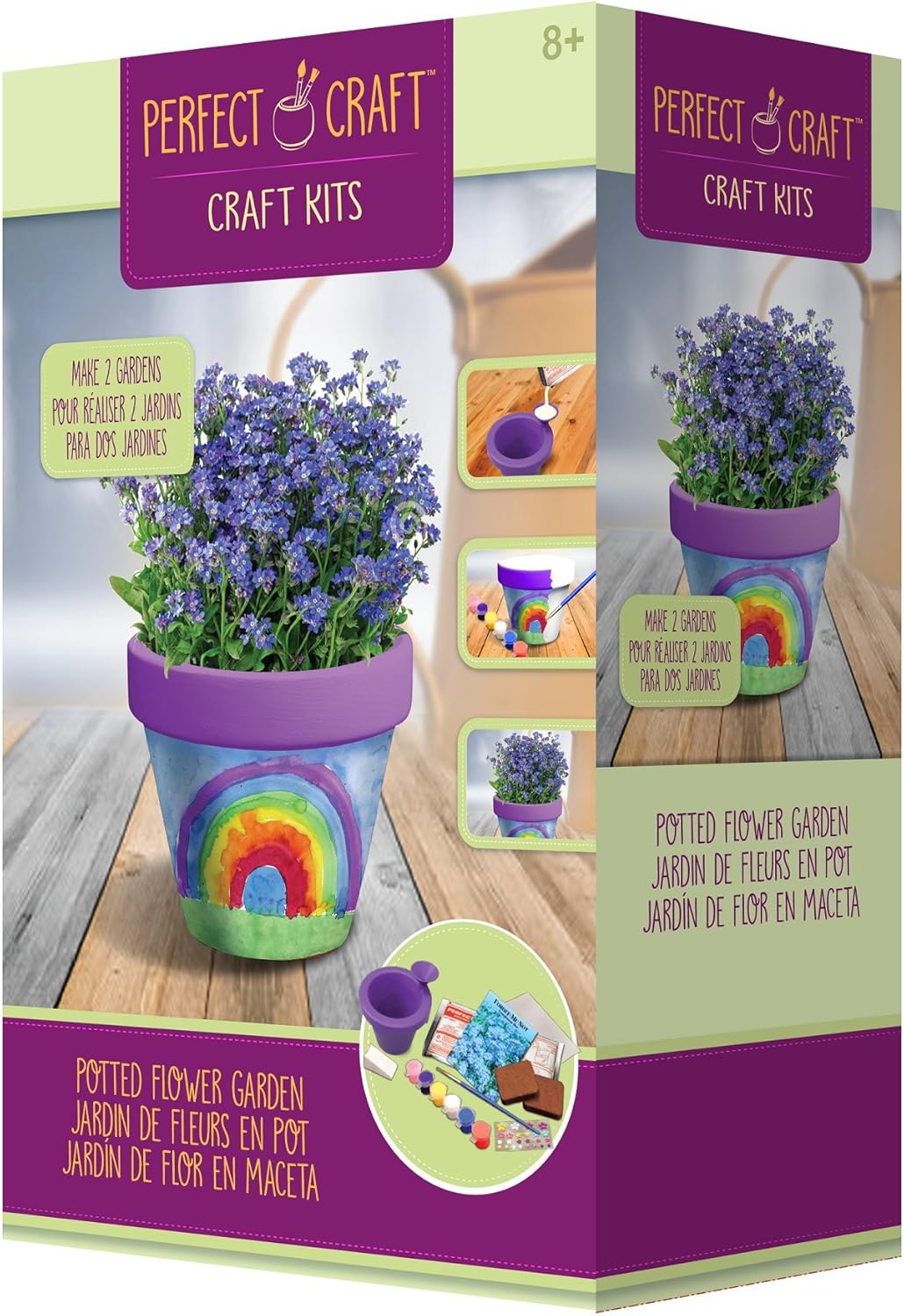 8x8 garden kit on Amazon Com Perfect Craft Award Winning Cast Paint 3 25 Flower Pot Kit With Perfect Cast Casting Material And Reusable Mold Toys Games