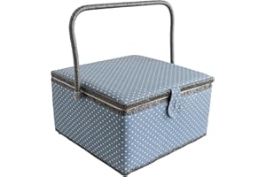 KORBOND Tiny Dots Extra Large Sewing Basket