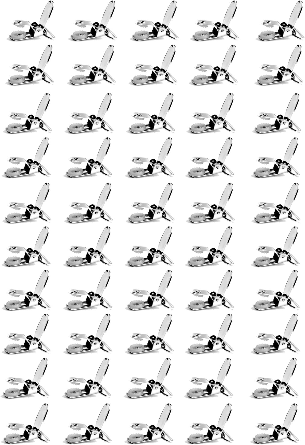 Buyless Fashion 1” Heavy Duty Metal Clips for Suspenders, Pacifiers, Bib Clips, Toy Holder Or Mitten Clips – 50 Clips