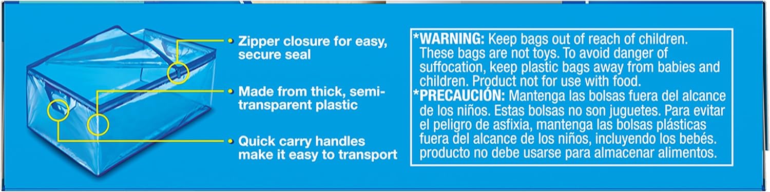 Ziploc Storage Bags for Clothes, Flexible Totes for Easy and Convenient Storage, 1 Jumbo Bag: Health & Personal Care