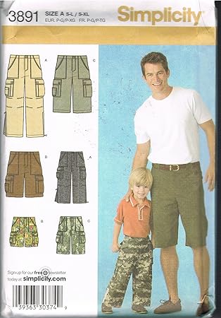 simplicity 3891 mens cargo pants