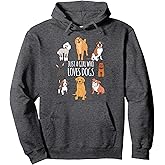 Fun Dog Puppy Lover Themed | Cute Just A Girl Who Loves Dogs Pullover Hoodie