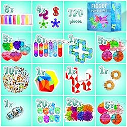 MOZACI Fidget Toys, 120 Pack Fidgets Set Stocking