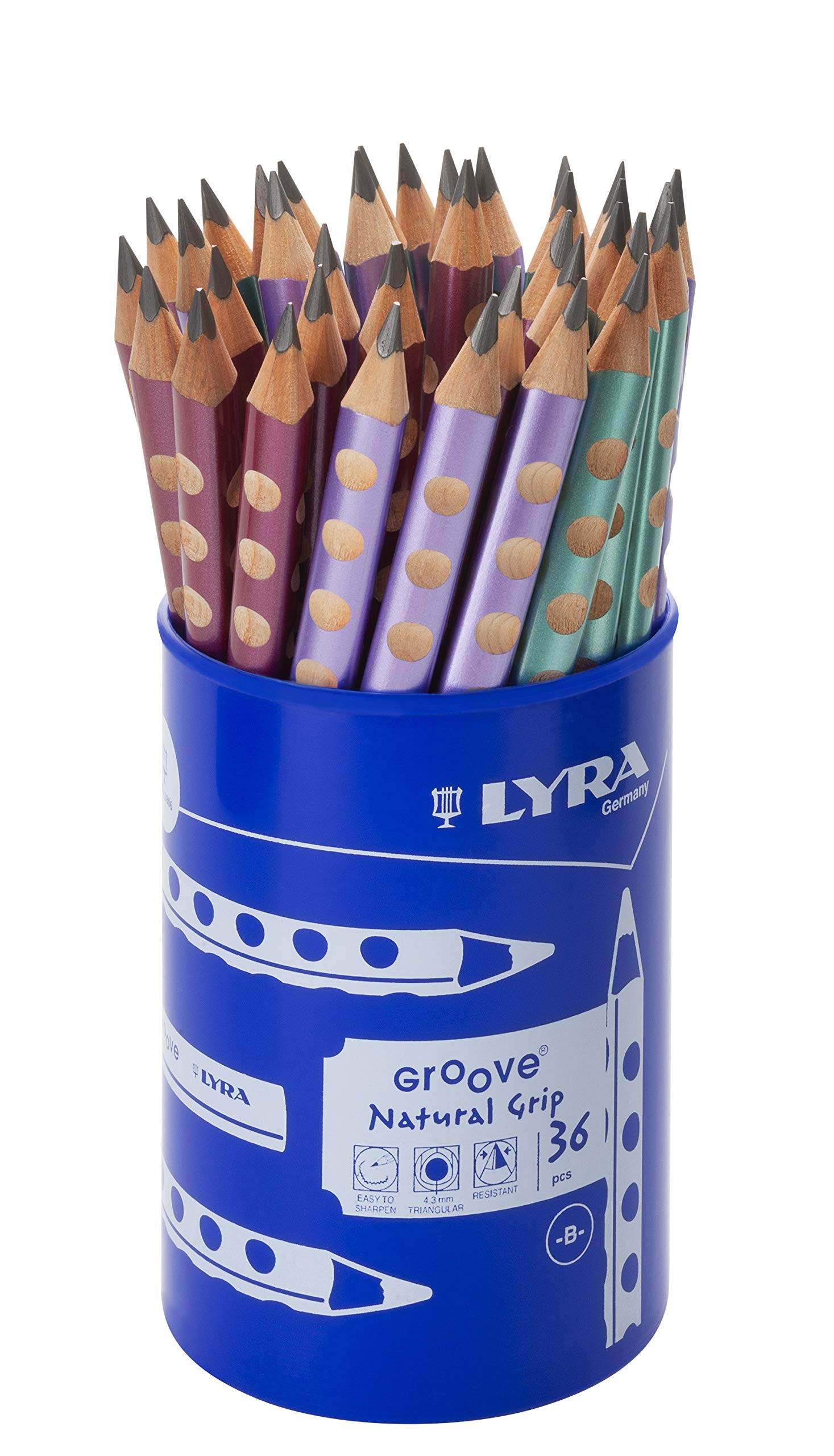 LYRA Groove RD36 Jumbo Graphite Pencil - Metallic Lacquered