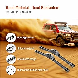 WOWIPER 22"+20" Silicone Wiper Blades Replacement