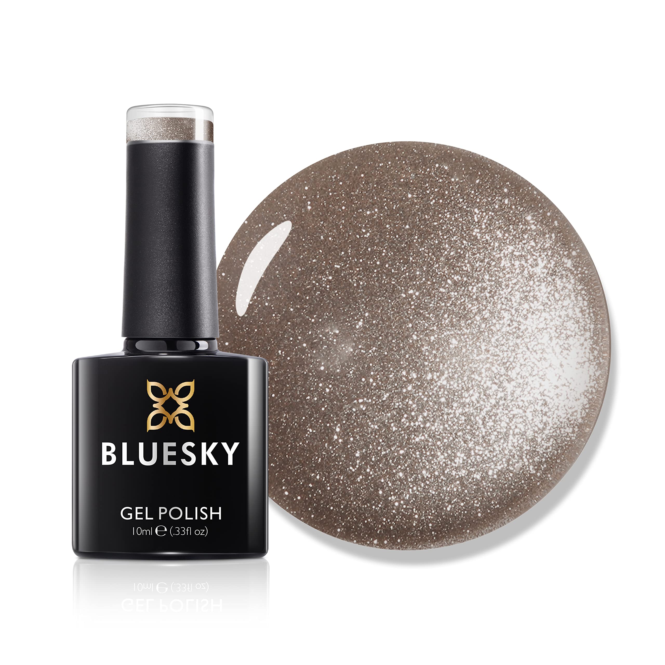 Bluesky 5D Cat Eye Gel Nail Polish Magnetic Nail Art Marilyns Diamonds SW03 Silver Glitter 10ml