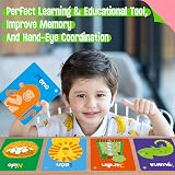 SpriteGru 51 Pcs Spanish Cognitive Flashcards 7 in 1 with 2 Rings view 6