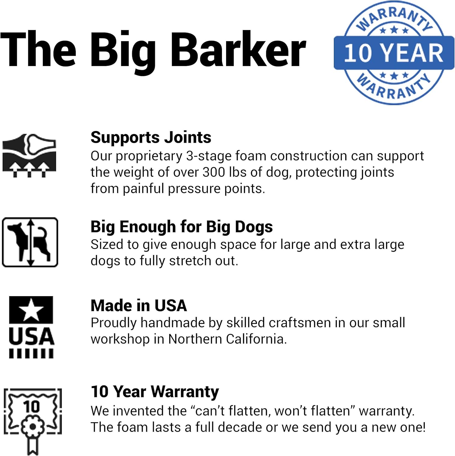 Big Barker 7" Orthopedic Dog Bed with Pillow-Top (Headrest Edition) | Dog Beds Made for Large, Extra Large & XXL Size Dog Breeds | Removable Durable Microfiber Cover | Made in USA : Pet Supplies