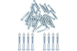 Heavy Duty Hollow Wall Anchors, Paick Zinc Plated Steel Molly Bolt Screws Set for Drywall, Plaster and Tile (30pcs M5x65)