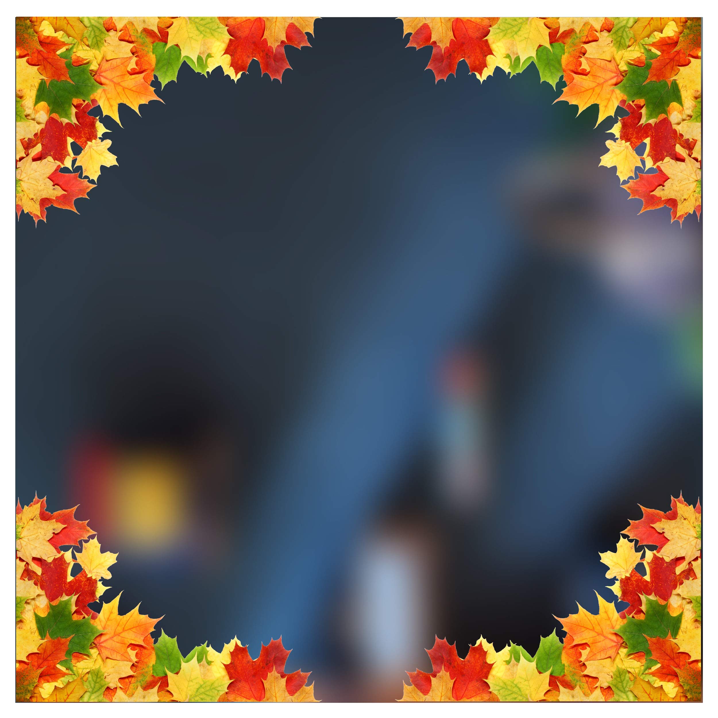 Stickers4 - Autumn Decorations - Autumn Leaves Corners Double Sided Window Stickers - Realistic Leaves Window Decoration