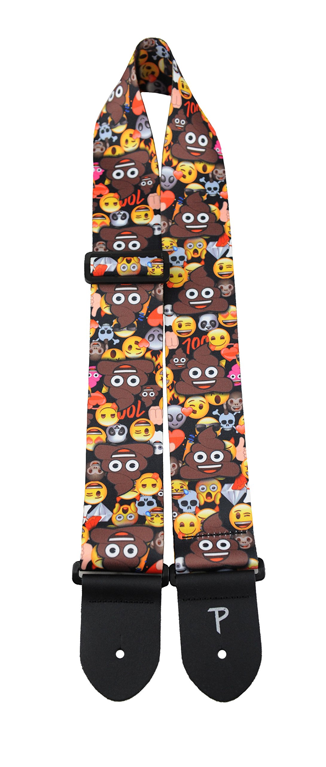 Perri's Leathers LPCPE-8212 2.5" Heat Transfer Emoji Guitar Strap