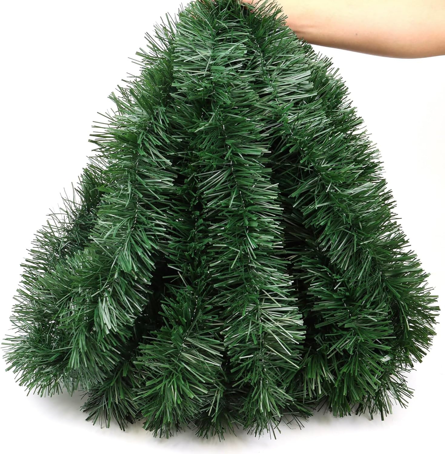 View 1 of 50 Feet Christmas Garland Christmas Decor, Artificial Greenery Pine Garlands Xmas Decorations for Mantle Stairs Fireplace Home Holiday Party Soft Green Garland Christmas Decoration Indoor Outdoor