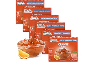 Simply Delish Jel Dessert - Sugar-Free Jelly Powder-Orange Jelly Flavor-20 gr-Gluten Free, Keto, Halal, Vegan-Gelatin Free Je