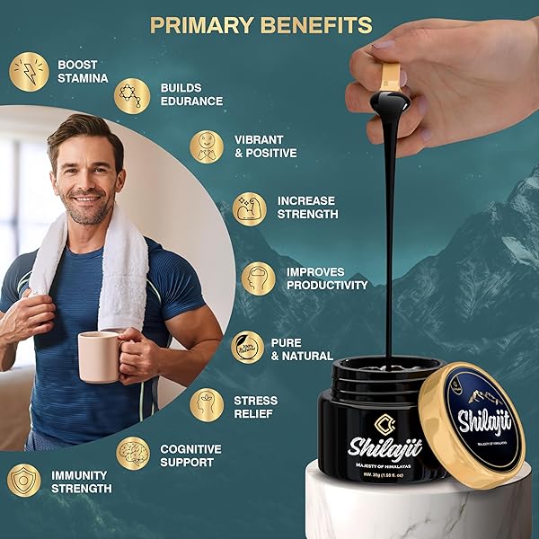 PURE HIMALAYAN SHILAJIT RESIN | 85+ TRACE MINERALS & 67% FULVIC ACID | PURE SHILAJIT SUPPLEMENT FOR ENERGY, VITALITY, & DETOX | VEGAN, NON-GMO | LAB TESTED NATURAL SHILAJIT FOR MEN & WOMEN | 30G