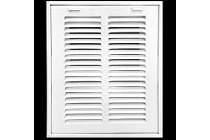 HVAC Premium 8 x 14 Duct Opening Steel Return Air Filter Grille, for 1-inch Filter, Removable Door, Flat Stamped HVAC Vent Cover Grille, Outer Dimensions 10.5 x 16.5