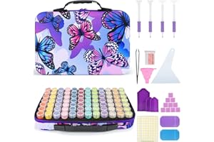 POLRAI 96 Slot Diamond Painting Storage Containers Diamond Painting Accessories, Diamond Art Accessories and Tools for DIY 5D Diamond Art Craft Jewelry Bead Rhinestones Organizer