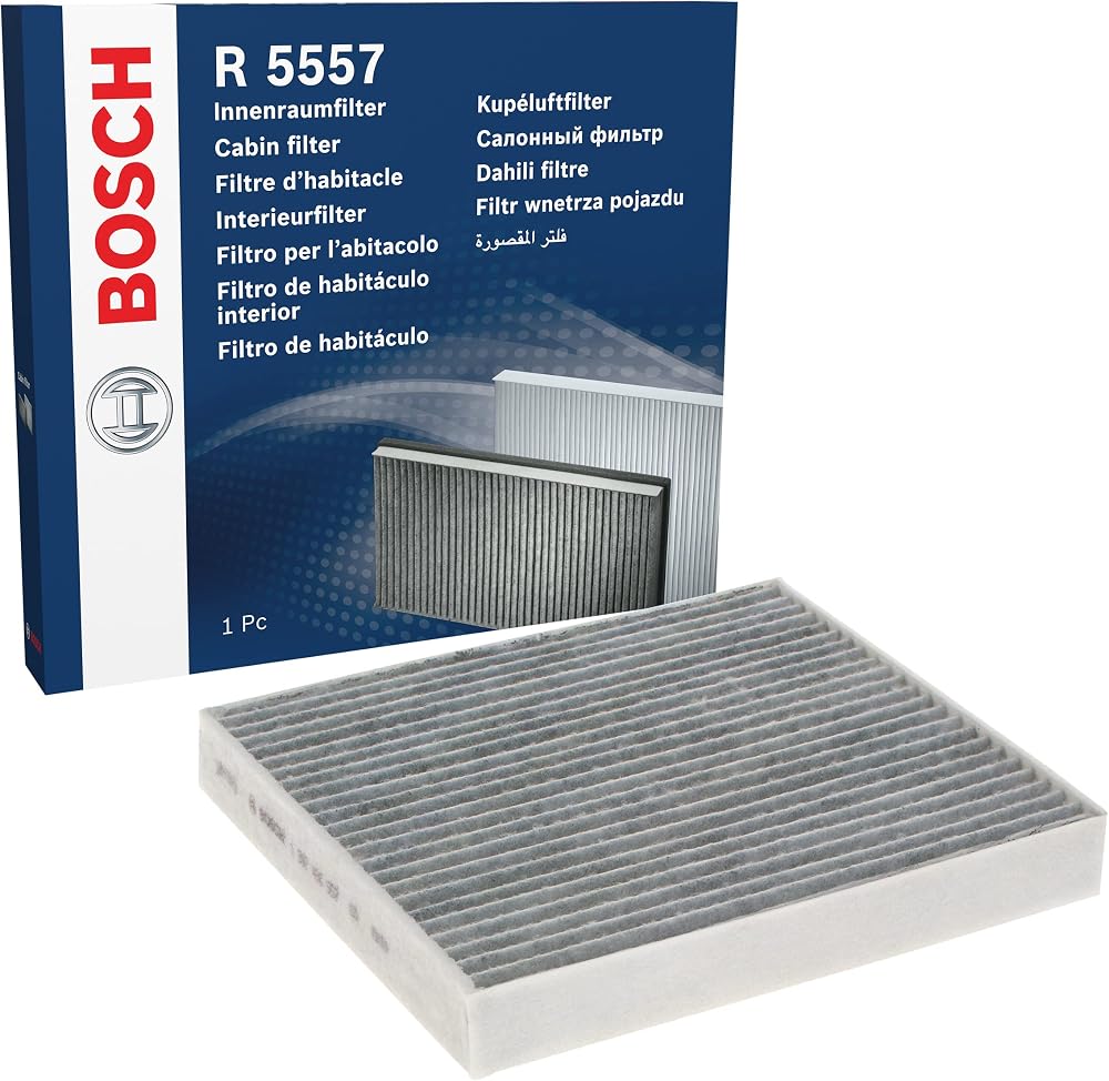 Bosch R5557 Activated Carbon Cabin Filter for Cleaner Air Pollen Dust Odors