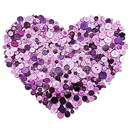 600-700Pcs Purple Buttons for Crafts Bulk Assorted