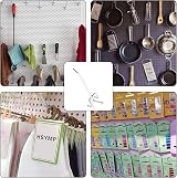 AHUNTTER 80PCS 10cm Metal Pegboard Hooks Heavy Duty Wall Display Silver view 6