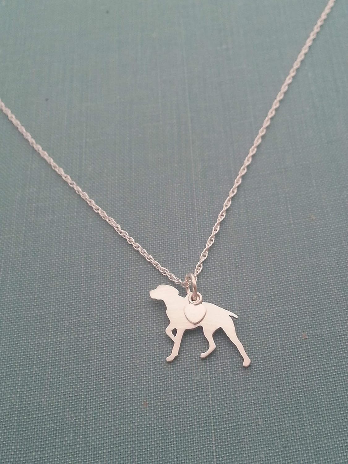 Amazon Com German Shorthaired Pointer Dog Charm Sterling Necklace