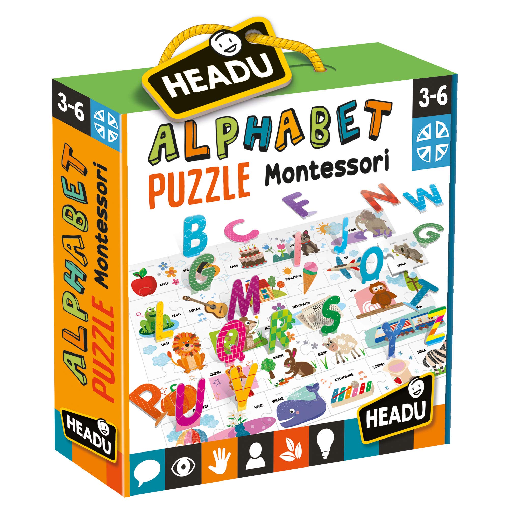 HEADU | Montessori Alphabet Puzzle | Educational Games & Puzzles | Ages 3-6 years