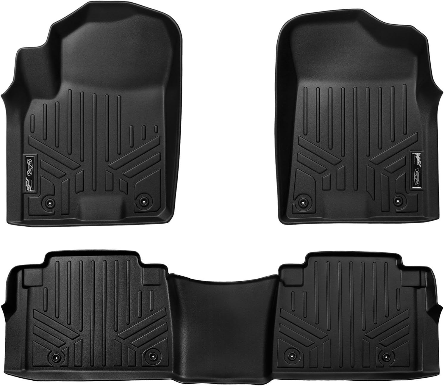 MAXLINER Floor Mats 2 Row Liner Set Black for 2017-2018 Armada / 2011-2013 Infiniti QX56 / 2014-2018 QX80