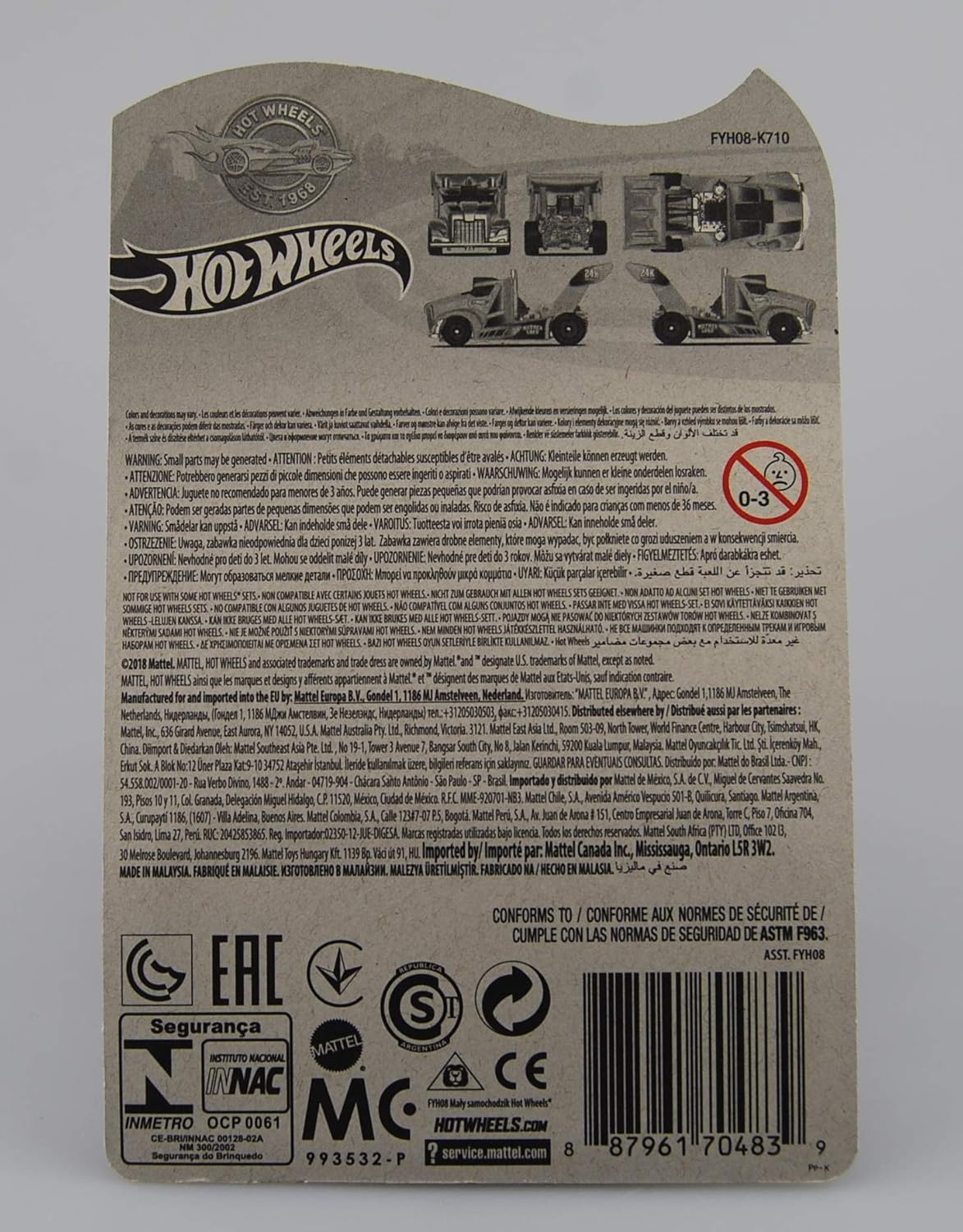 RIC Storm ORO Car Set 3 PC 1:64 HOT WHEELS fyh08