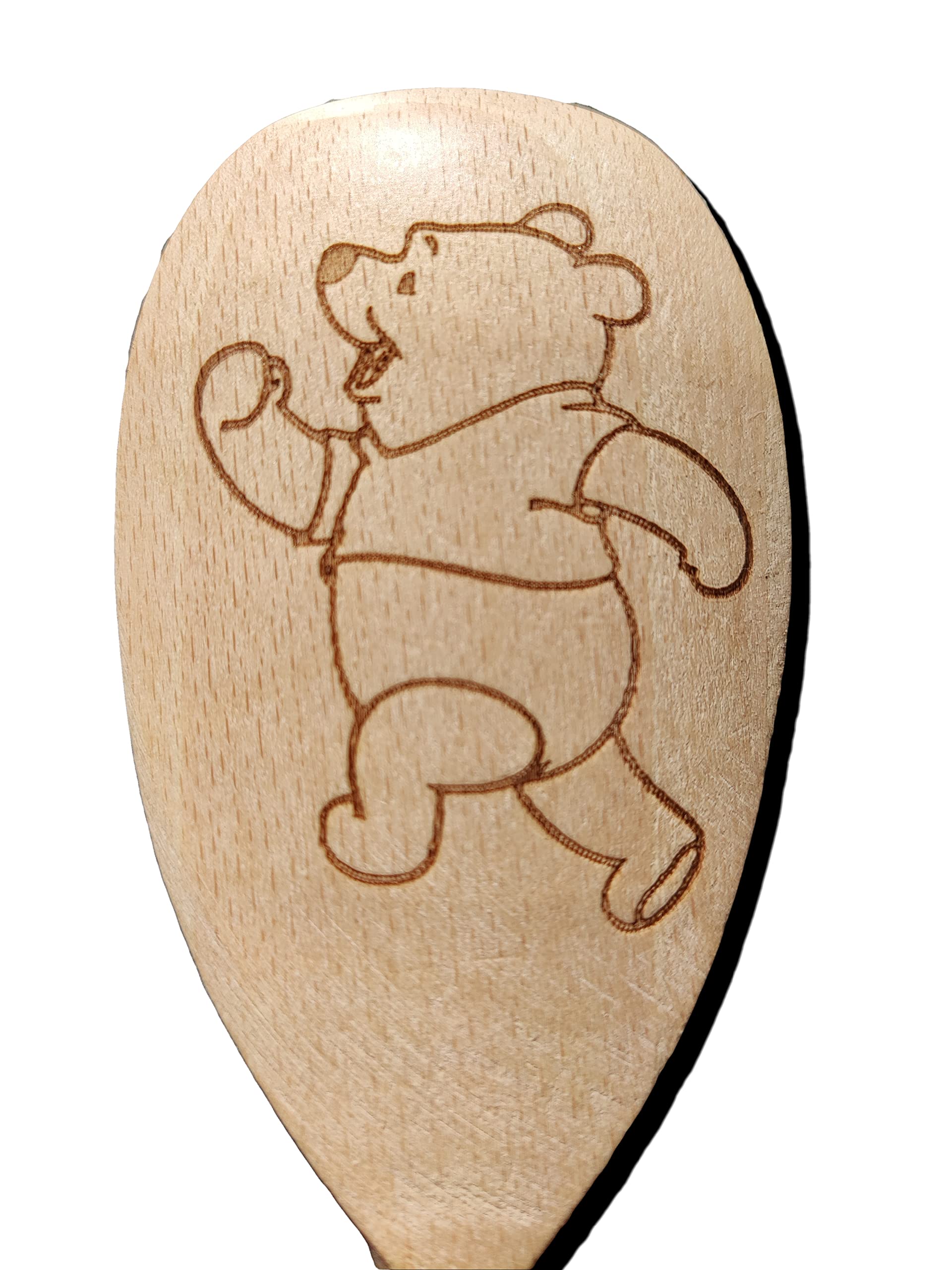 Famous Bear Inspired Wooden Baking Spoon Wood Cooking Baker Present Gift Fan (Winnie The Pooh)