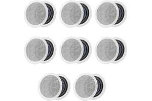 Polk Audio RC80I 2 Way in Ceiling Speakers - 8 Pack (White)