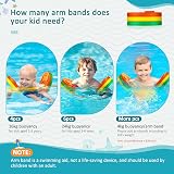 LTXDJ Kids Armbands 6PC EVA Foam Learn to Swim Float Discs 3-6 Years Red Yellow view 3