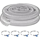Dust Collection Hose 4"x20',Puncture-Resistant,Flexible PVC Fume Hose | 4in Heavy PVC Dust Collection Hose for Vacuum Workshop Woodworking Table Saw Band Saw Planer Jointer,w/Carbon Steel Wire Coil